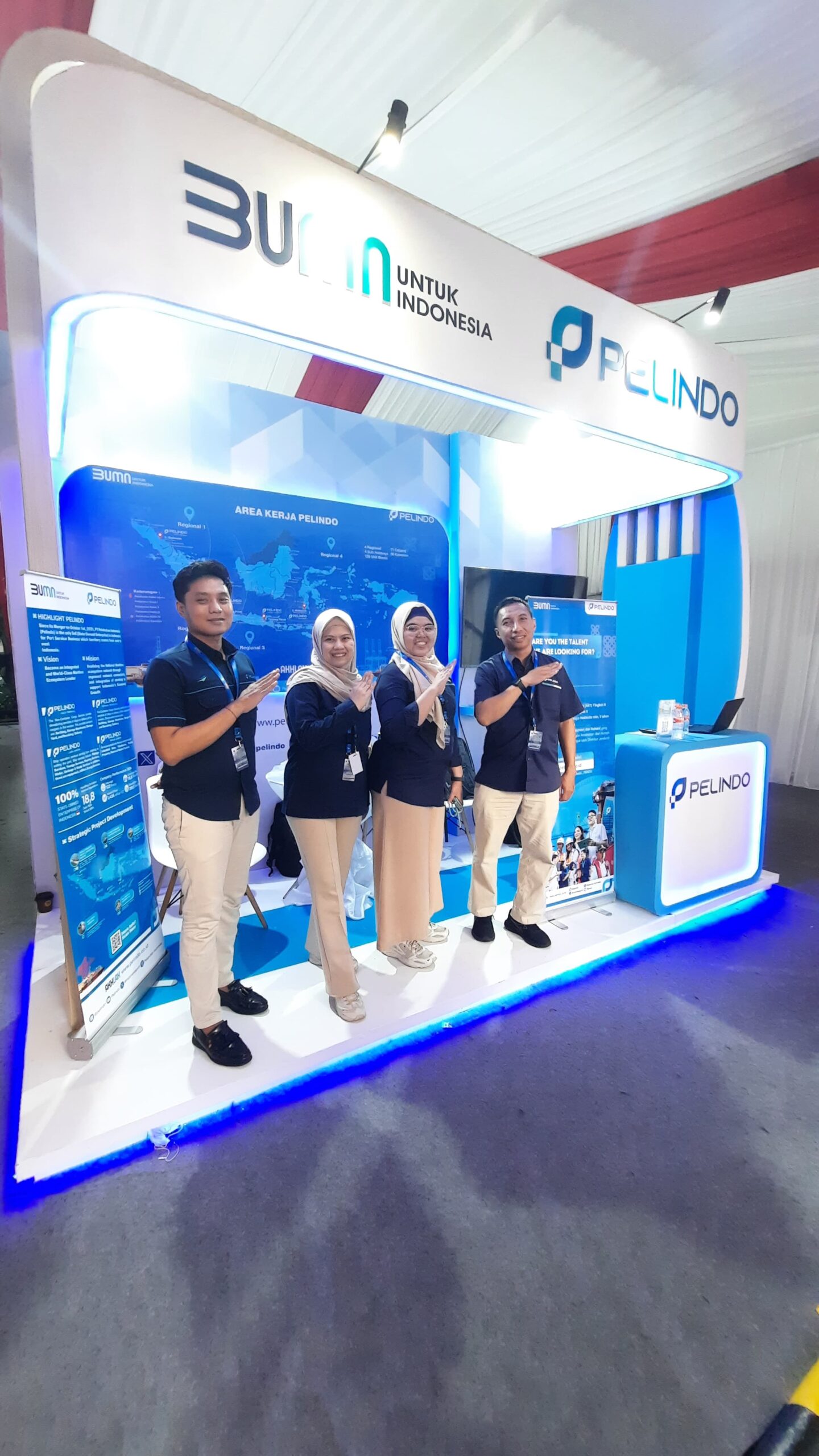 Foto Tim Pelindo Grup di Nakerfest Kemnaker